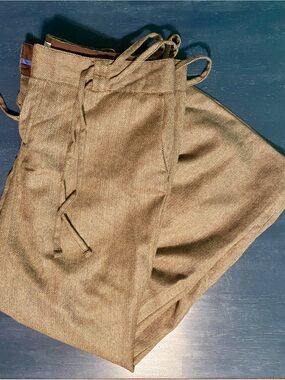 Herringbone woman’s Drawstring Pants in Brown